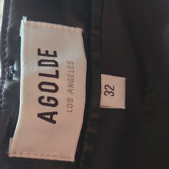AGOLDE 90s Pinch Waist Recycled Leather High Waist Pants - Picture 6 of 7